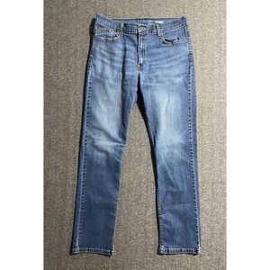 George Men's Jeans Size Blue Denim Straight-Leg Mid-rise 100% Cotton Size 34x32